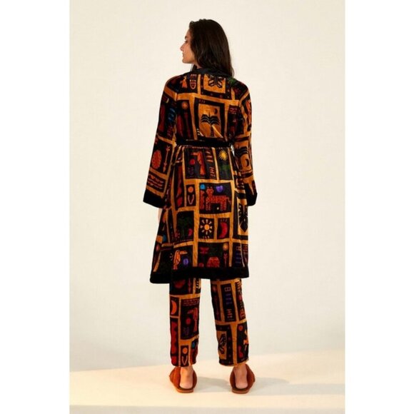 💕FARM RIO💕 Tropical Icons Kimono Robe ~ Tropical Icons Large L NWT - Picture 5 of 15